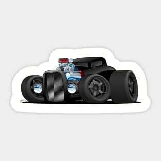 Custom Black Hot Rod Coupe Sticker